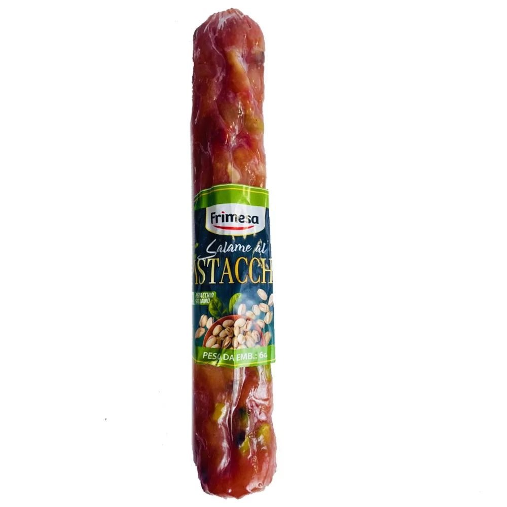 qwln00gx3n.jpg Салямі Salame Frimesa al Pistacchio з курячого м'яса з фісташками вагова +-250 г - Зображення 1