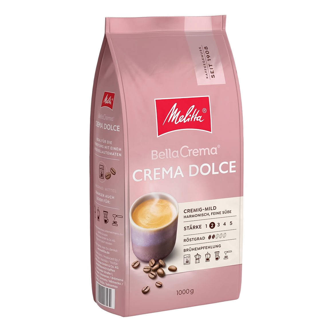 rx63eafj2v.jpg Кава в зернах Melitta Bella Crema Crema Dolce 1 кг - Зображення 1
