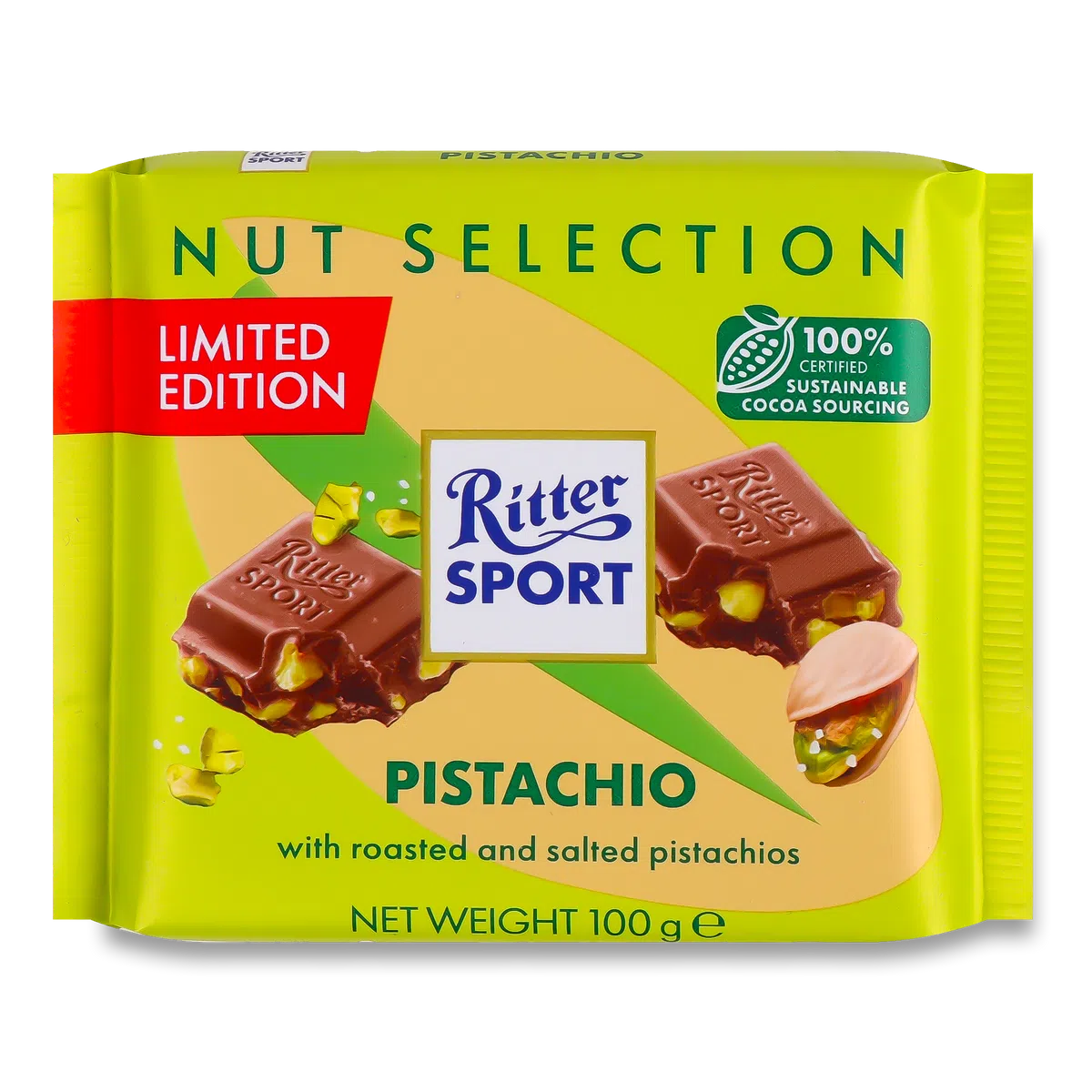 tu1lg08nmk.jpeg Шоколад Ritter Sport Pistachio Фісташка 100 г — изображение 1