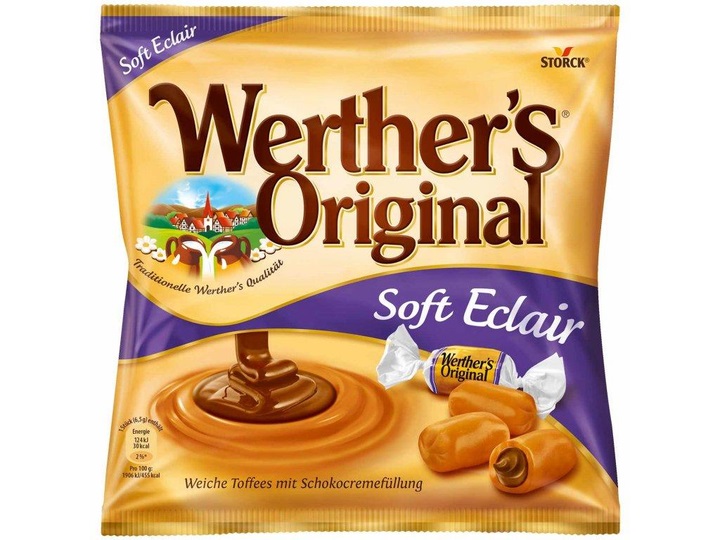umf7rlhbk3.jpg Молочні льодяники Werthers Soft Eclair з смаком еклеру 180 г - Зображення 1