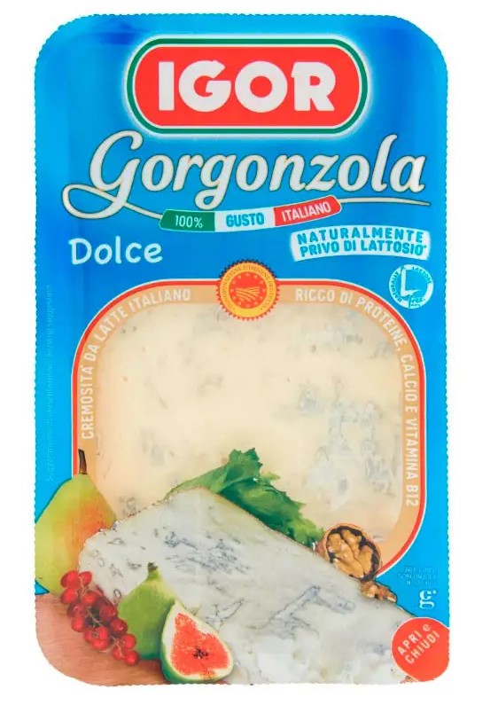 uvmqodf6cf.jpg Сир Горгонзола Igor Gorgonzola Dolce 150 грам - Зображення 1