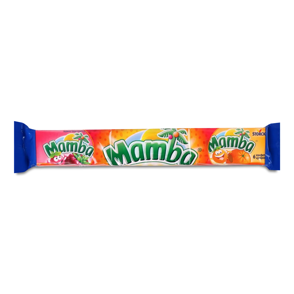 voonswlxu6.jpeg Жувальні цукерки Mamba з фруктовими смаками 106г/24шт — изображение 1