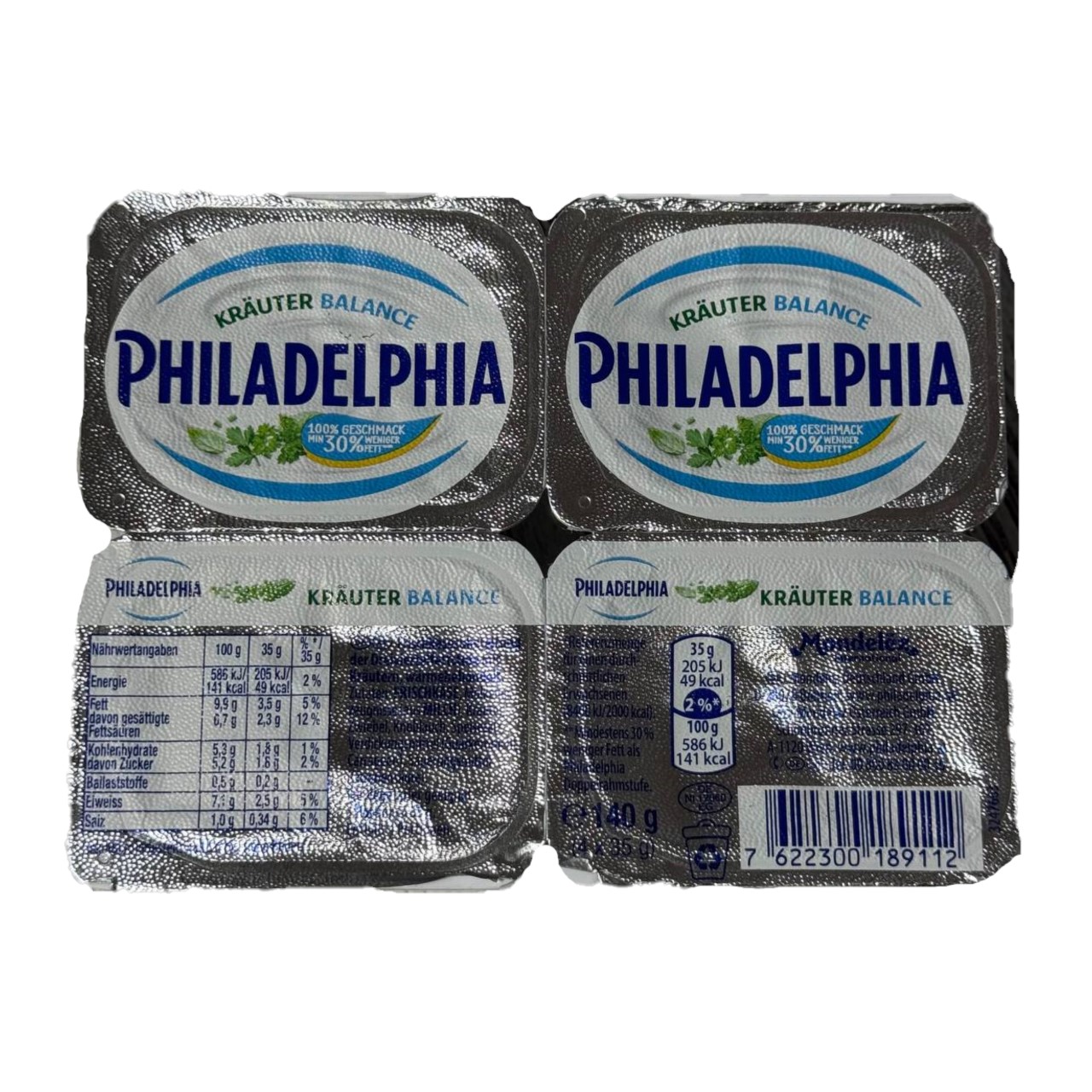 vxgc1rhhsh.jpg Сир Philadelphia Філадельфія Krauter Balance збалансований смак з травами 4*35 г - Зображення 1