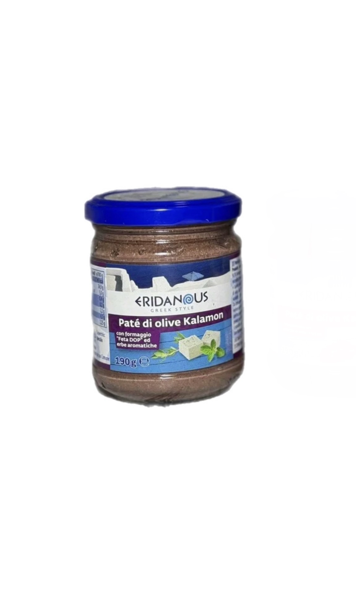 w78euferwp.jpeg Паштет Eridanous Pate di olive Kalamon з оливок каламата з сиром фетою 190 г — изображение 1