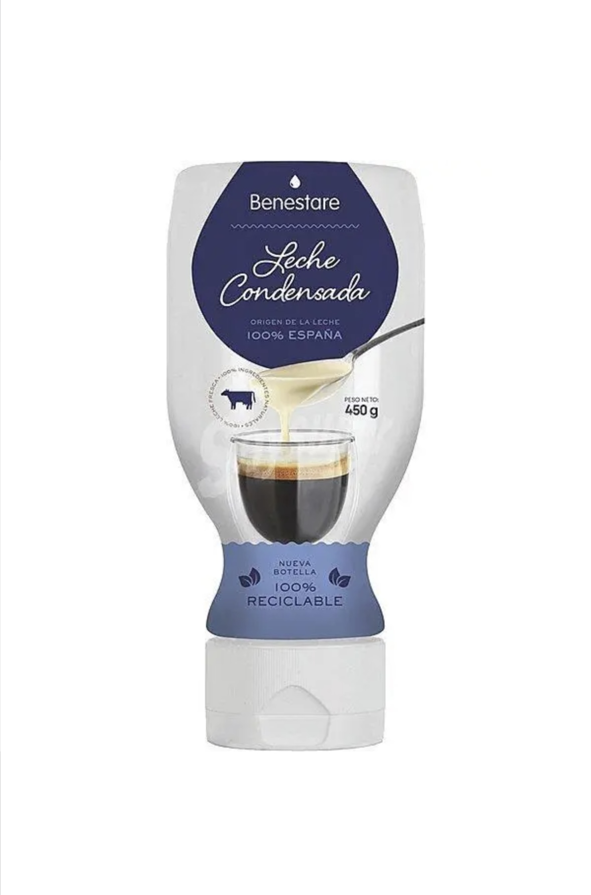 wgjpbu3ozx.jpeg Згущене молоко Benestare Leche Condensada оригінальне 450 г Без глютену - Зображення 1