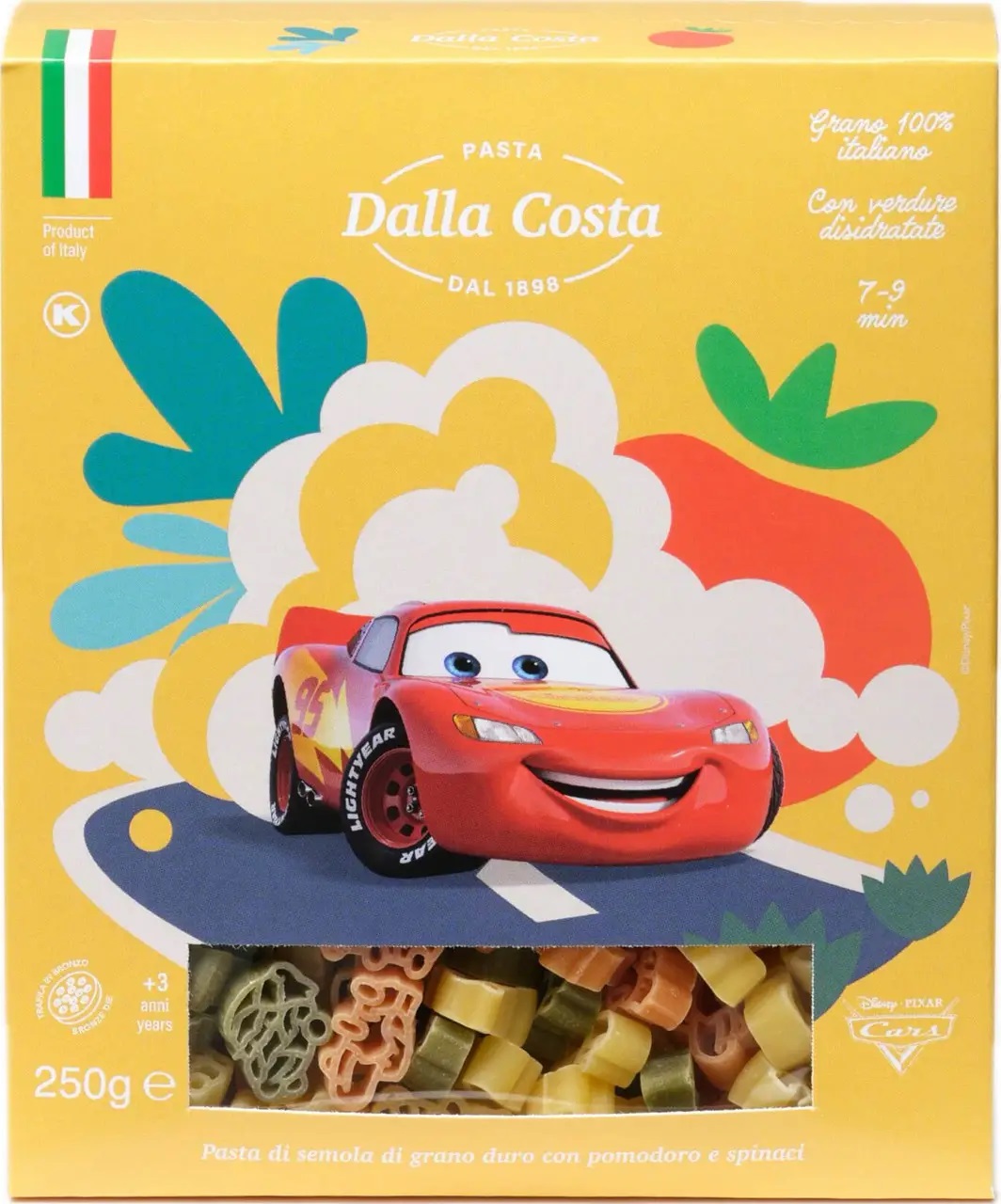 ws1r2wlabo.jpg Макарони Dalla Costa Disney Cars 250 г - Зображення 1