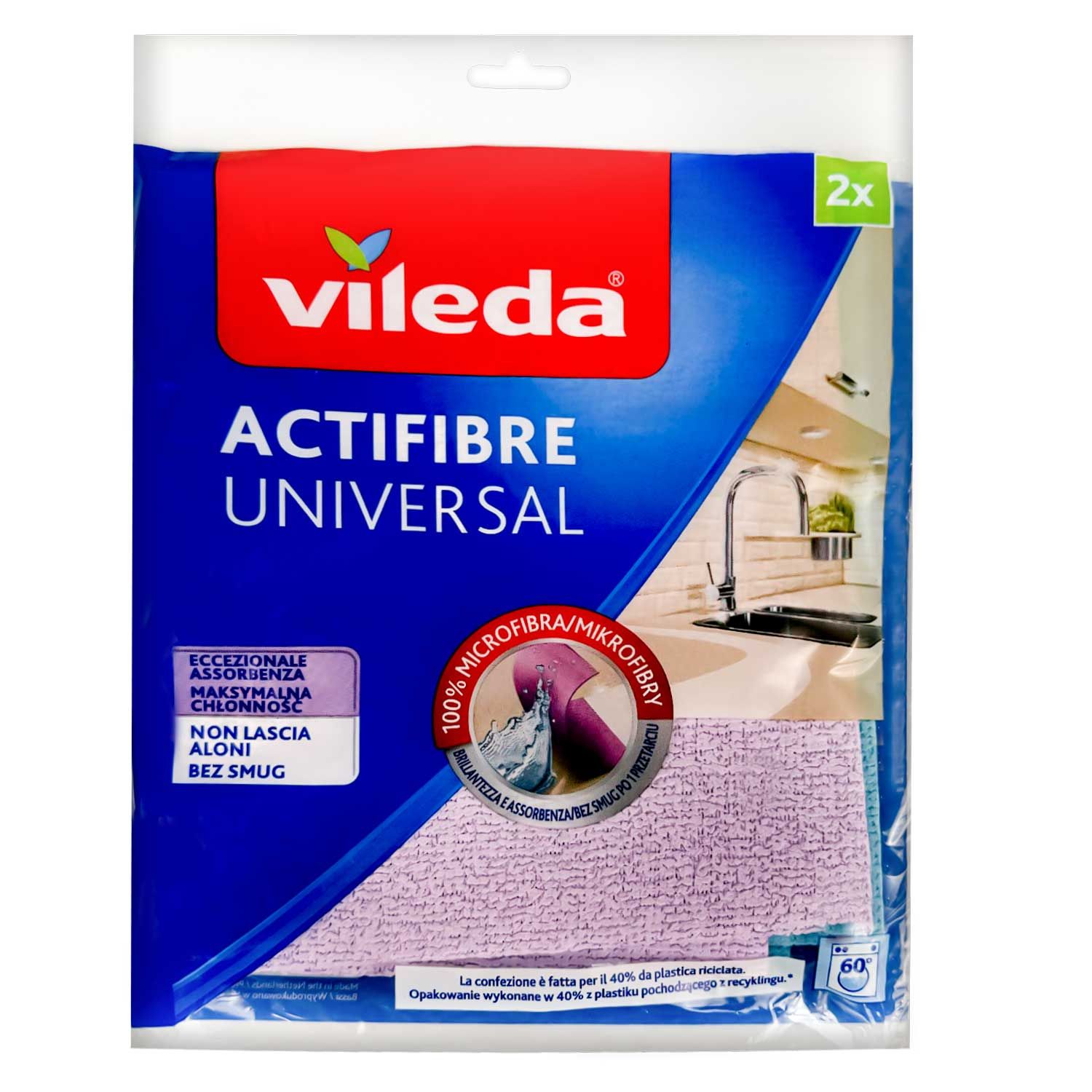 xhgsasgb6h.jpg Мікрофібра-рушник Vileda Actifibre Universal 2 шт - Зображення 1