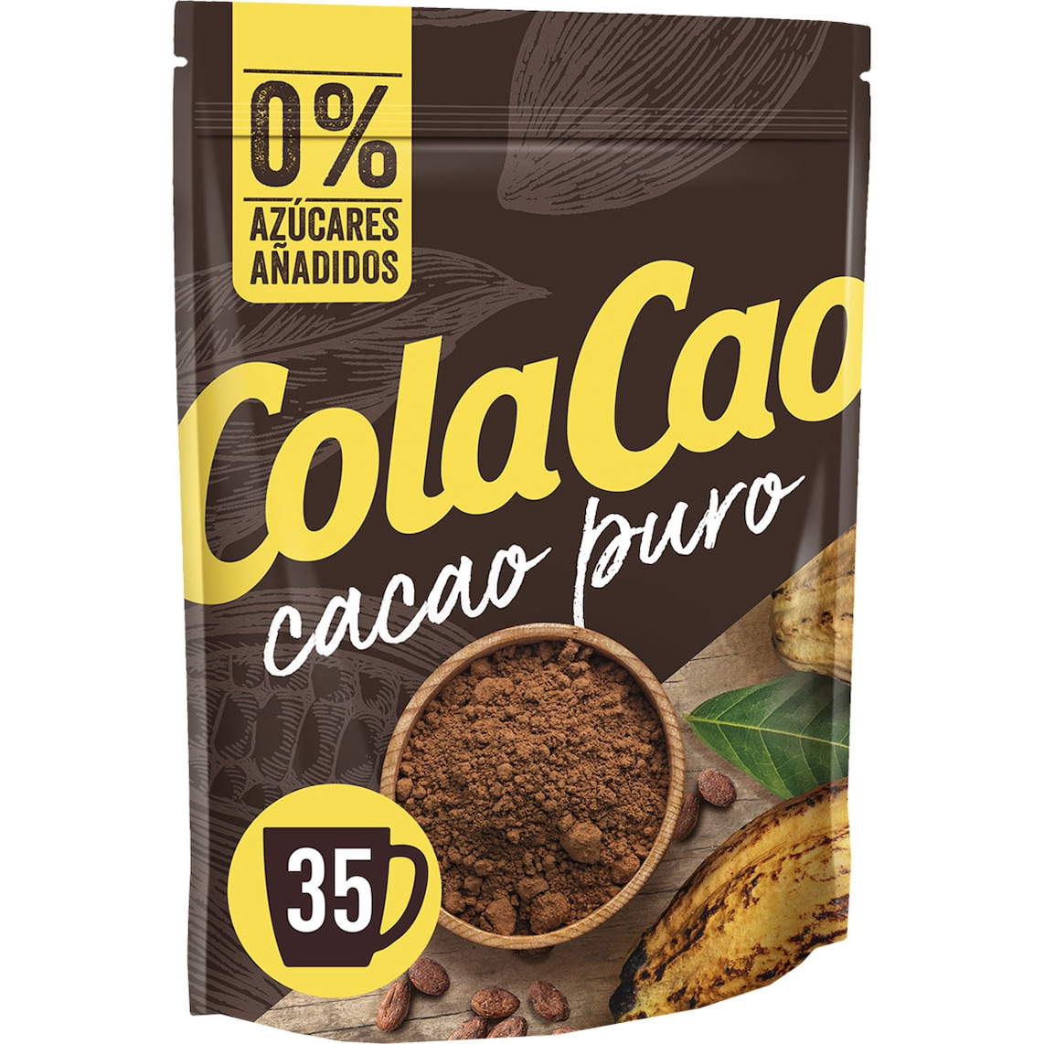 xyg63u6fny.jpeg Какао ColaCao Puro без цукру і глютену 250 г - Зображення 1