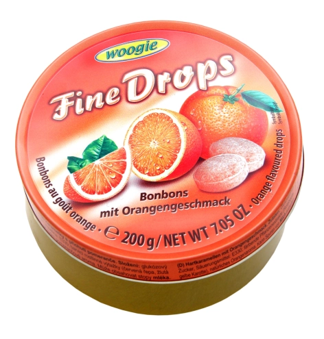 y476c6yotw.jpg Льодяники Woogie Fine drops Orange зі смаком апельсину 200 г — изображение 1