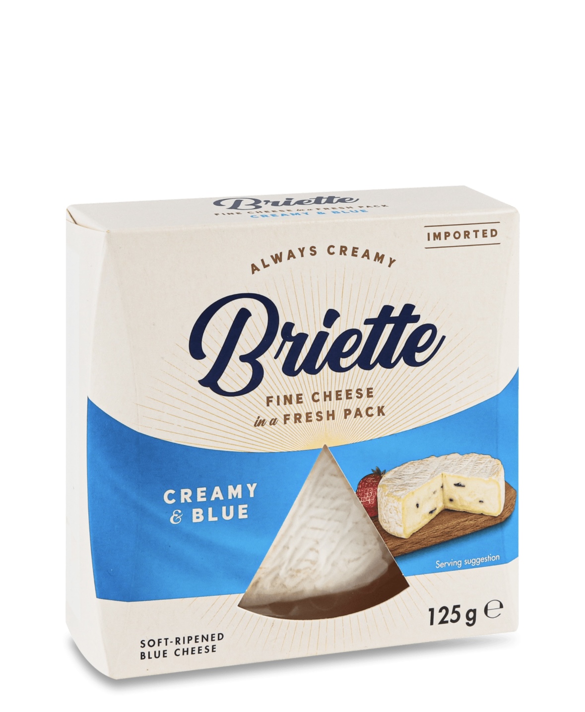 ycaoddfghu.jpeg Сир Briette Creamy& Blue 125г - Зображення 1