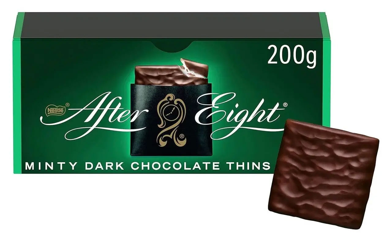 zdiaf207by.jpeg Шоколадні цукерки Nestle After Eight Mint з м'ятною начинкою 200 г - Зображення 1