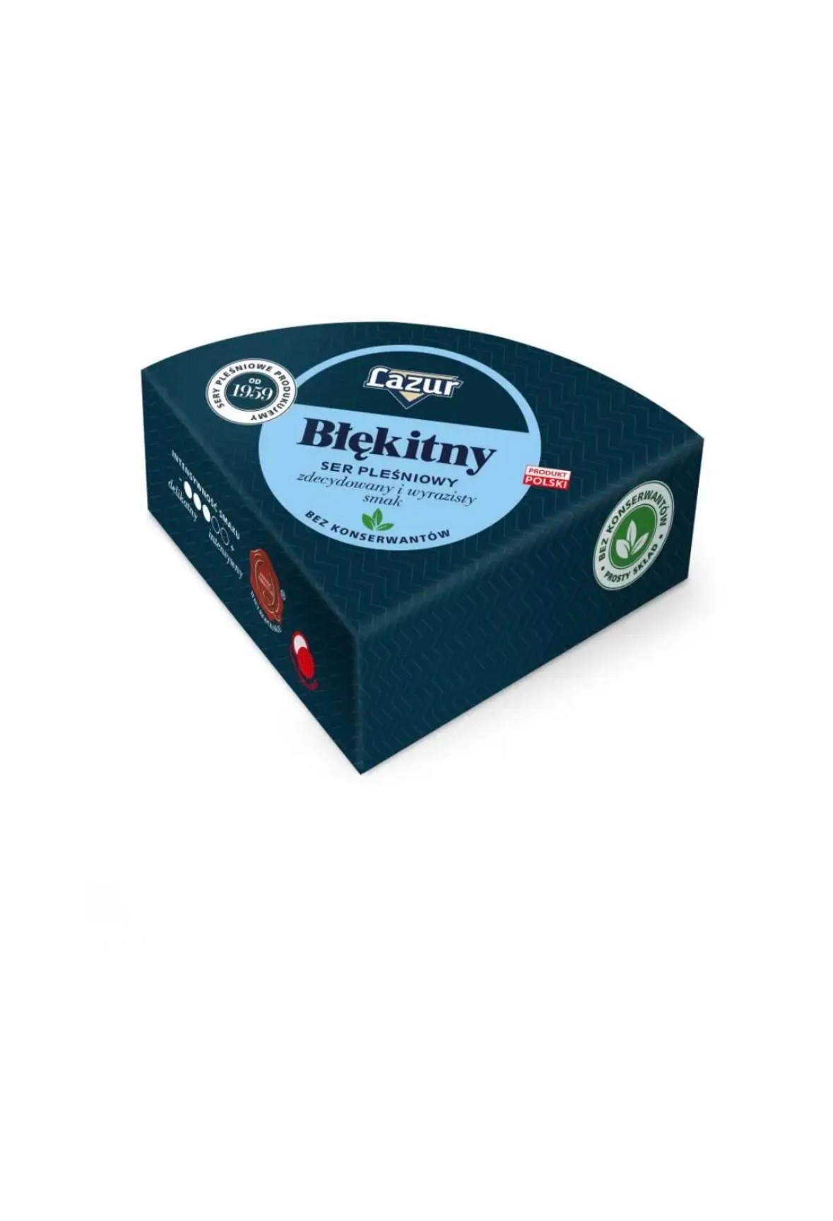 zko5c7lg2n.jpeg Сир Lazur Blekitny з блакитною пліснявою ваговий +-300 г - Зображення 1