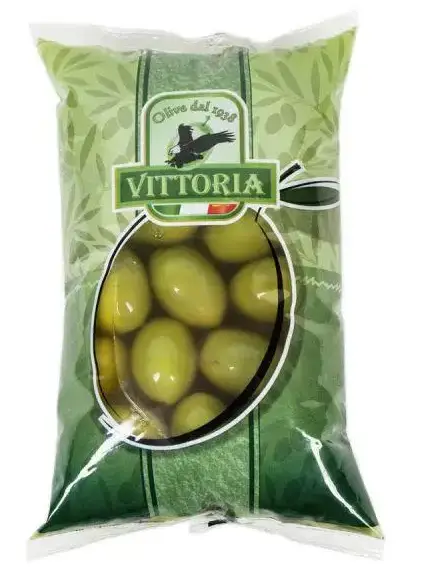 zs1xyj8c1y.jpeg Оливки Vittoria зелені з кісточкою 850г — изображение 1