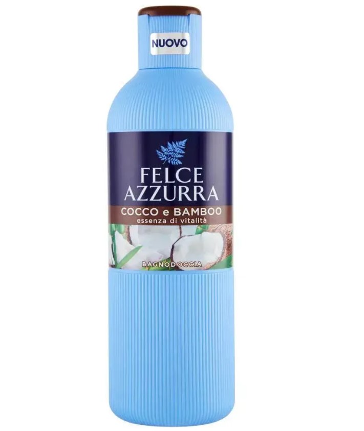 hln6onv5eo.jpg Гель для душу Felce Azzurra Cocco e Bamboo (кокос) 650 мл - Зображення 1