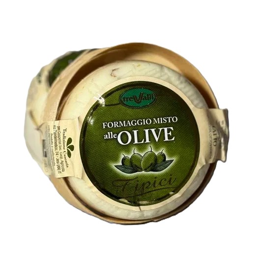 l8o0e2j6pr.jpg Сир Trevalli fotmaggio misto alle olive з оливкою 180 г - Зображення 1