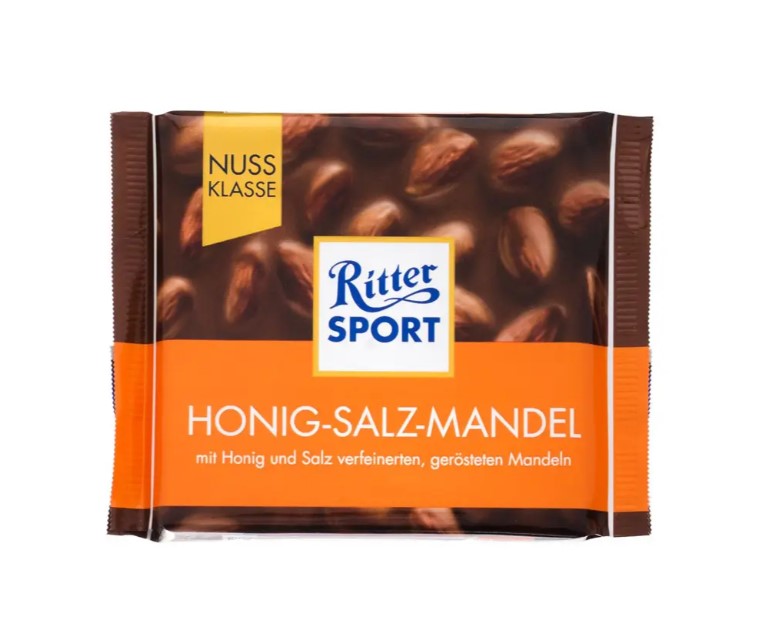 mvugjxw5wc.jpg Шоколад Ritter Sport honig salz mandel мигдаль з медом 100 грам — изображение 1