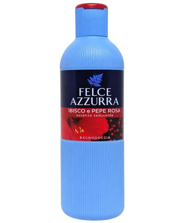 npomr4vibg.jpg Гель для душу Felce Azzurra Hibiscus e pepe rosa (гібіскус і рожевий перець) 650 мл - Зображення 1
