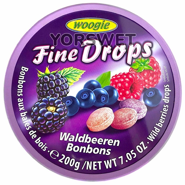 u1jru0c9wp.jpg Льодяники Woogie Fine drops Waldbeeren зі смаком лісових ягід 200 г — изображение 1