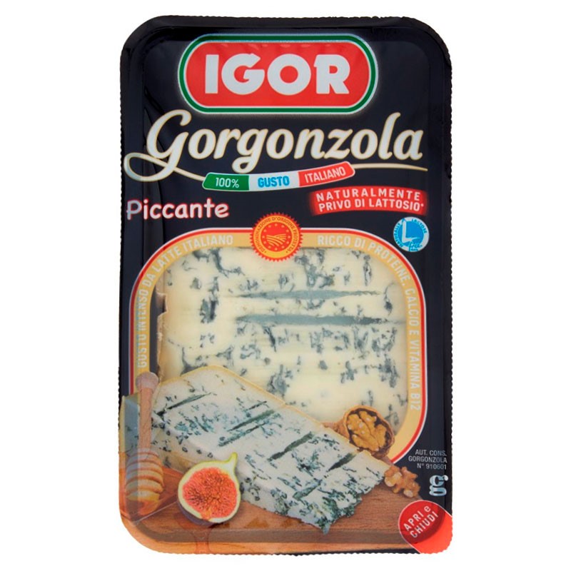 uf1680bfr6.jpg Сир Горгонзола Igor Gorgonzola Piccante 150 грам - Зображення 1