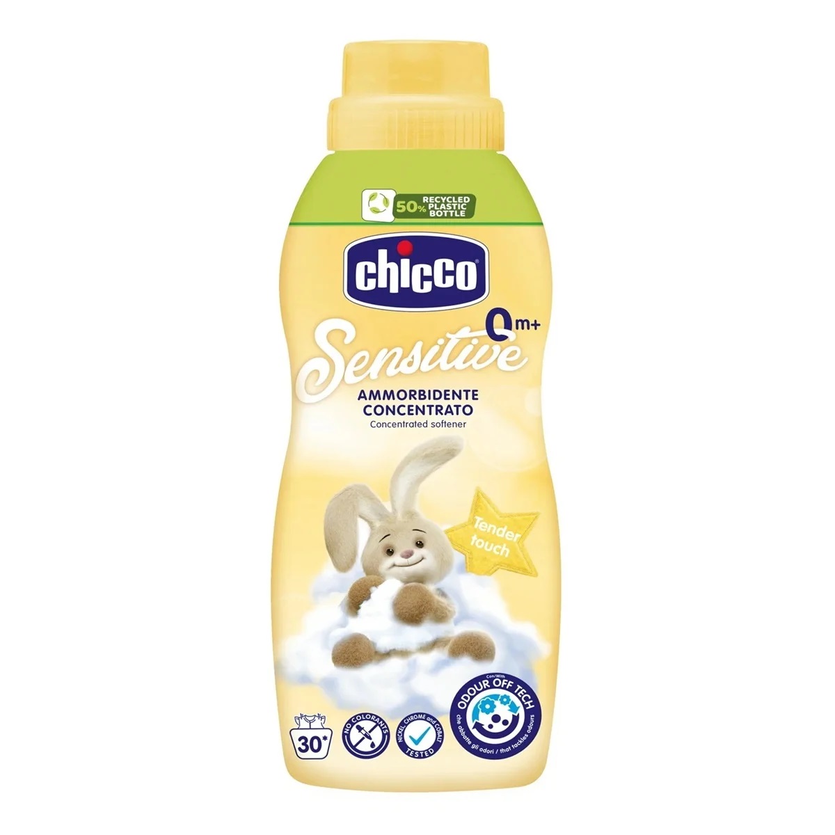 067sbyit5w.jpg Ополіскувач Chicco дитячий Tender Touch (ніжний дотик) 30 прань 750 мл - Зображення 1