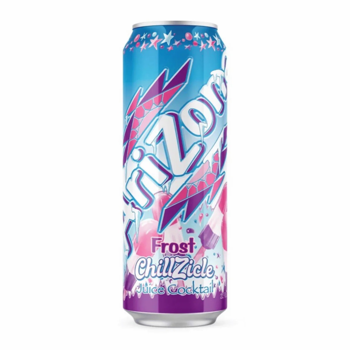 350h8f9rd0.jpg Холодний чай Arizona Frost ChillZicle суміш полуниці,чорниці,малини і журавлини 650 мл - Зображення 1