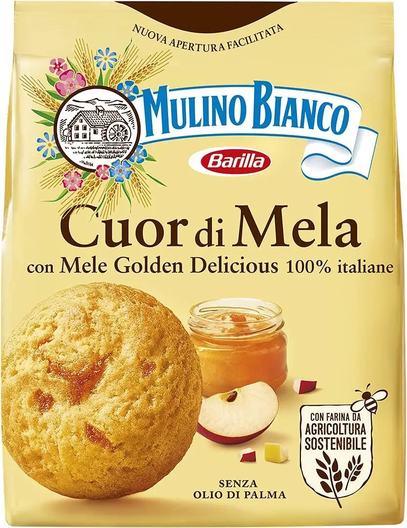3fwucr1k0c.jpg Печиво Mulino Bianco Cuor di Mela з яблуком 300 г без пальмової олії - Зображення 1