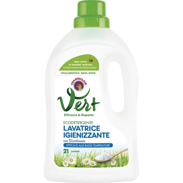 6t171fqwbd.jpg Гель для прання Chanteclair Vert Lavatrice Igienizzante Con Bicarbonato з бікарбонатом 1428 мл 28 прань - Зображення 1