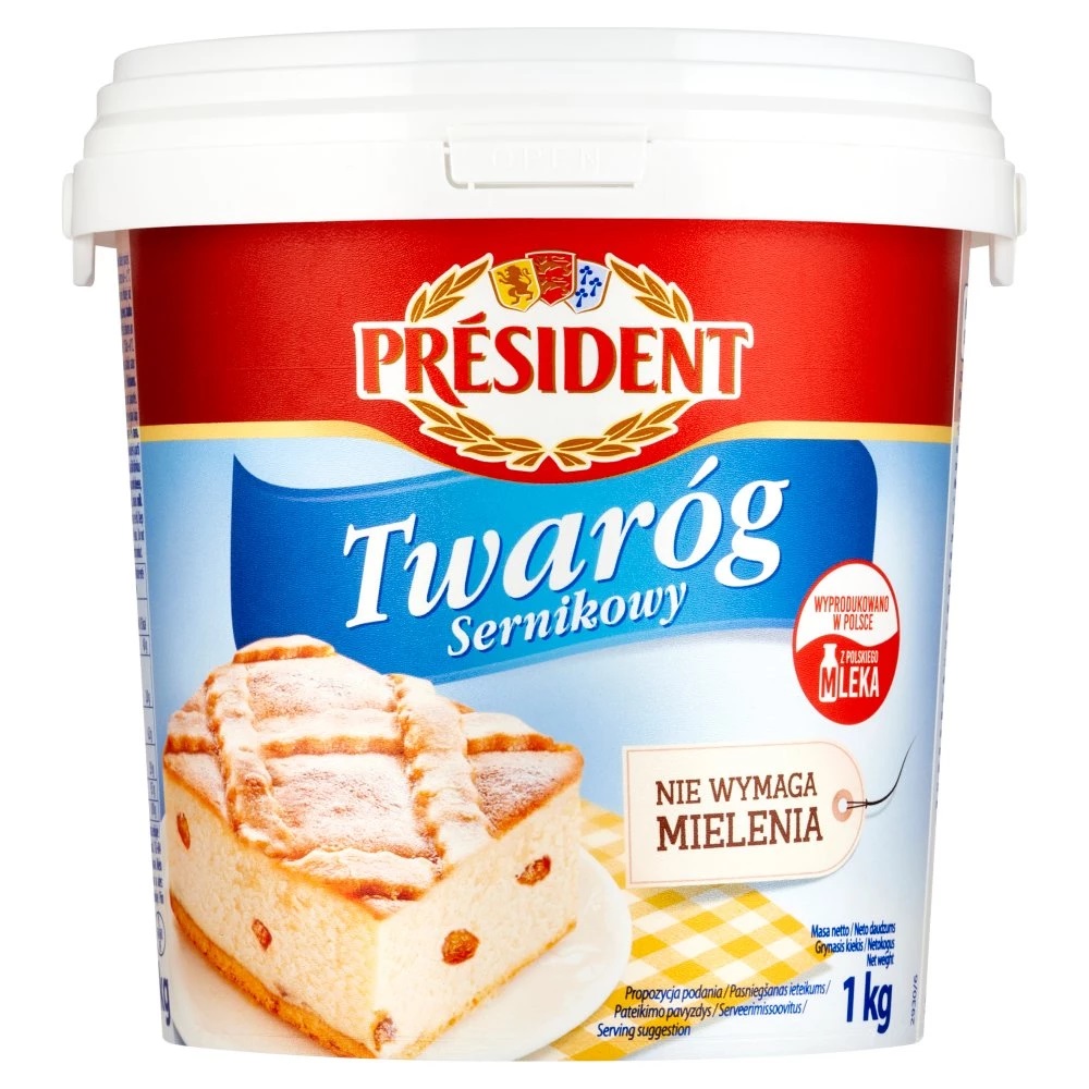 7xg98bqm37.jpg Десертний крем сир President Twarog 1 кг - Зображення 1
