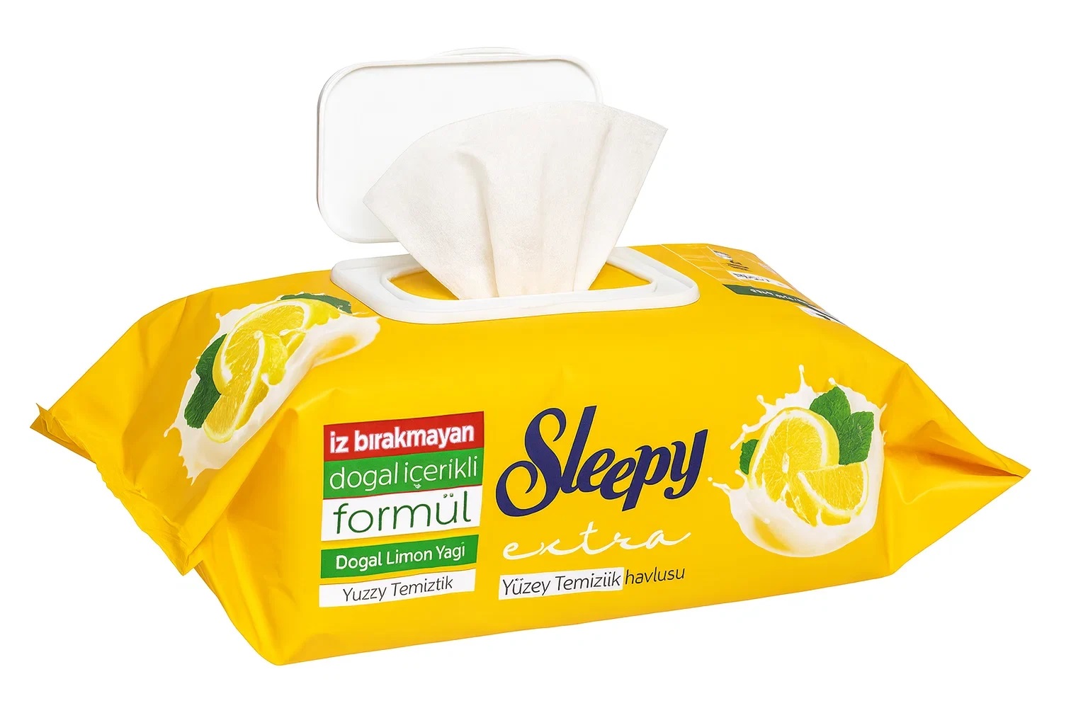 8lruvfy62g.jpg Серветки Sleepy для побутового прибирання Easy Clean Lemon запах лимон 100 шт - Зображення 1