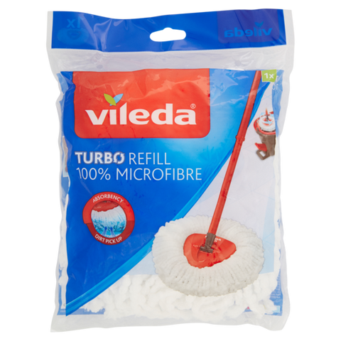 defmqvx4rn.png Змінний моп-запаска для швабри Turbo Refill 100% Microfibre Vileda - Зображення 1