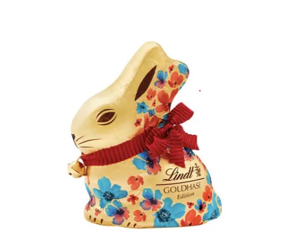 dmc33ck6a8.jpg Шоколадний зайчик Lindt Edition молочний з квітами 100 г - Зображення 1