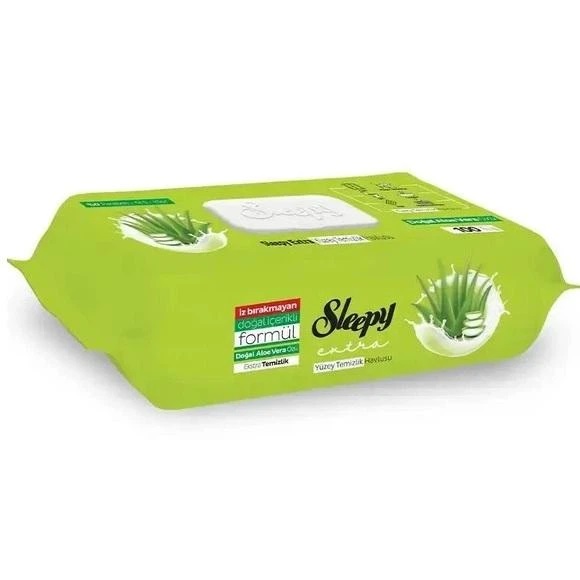 ggnim0zzp0.jpg Серветки Sleepy для побутового прибирання Easy Clean Aloe Vera запах алоє 100 шт - Зображення 1