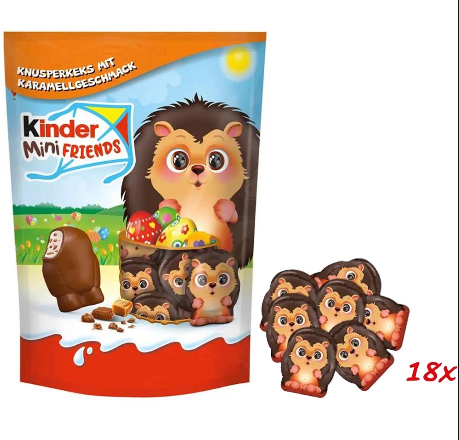 nrrmfnz2ez.jpg Шоколадні фігурки Kinder їжак хрустке печиво і карамель 122 г/26 - Зображення 1