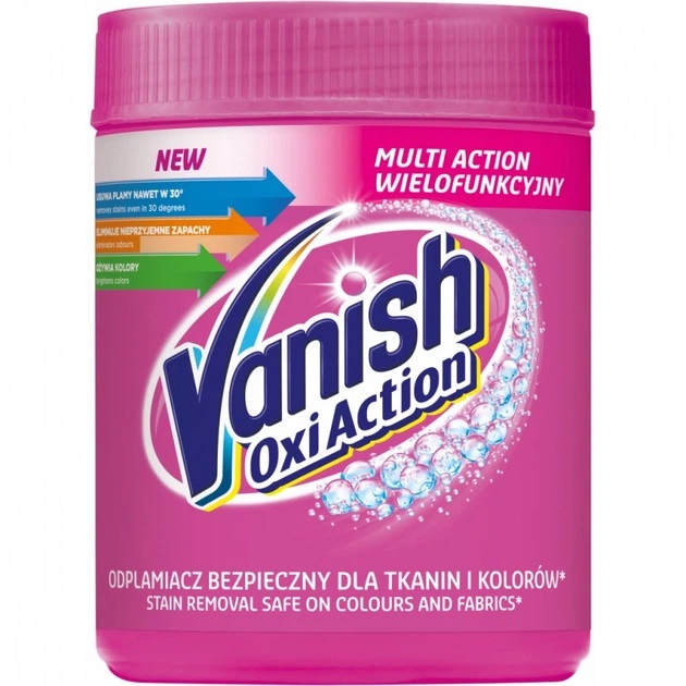 pw8t5m1mtq.jpg Плямовивідник Vanish Oxi Action сипучий для кольорового 620 г - Зображення 1