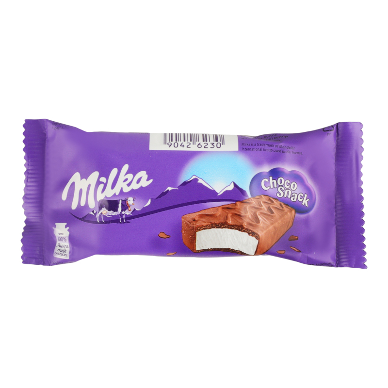 sjhltp61qw.jpg Тістечко бісквітне Milka Choco Snack в шоколаді 27 г - Зображення 1