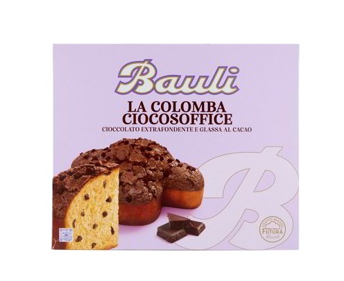 ujcrx1lsj2.jpg Панетон Bauli La Colomba ciocosoffice шоколадна глазур з какао та шматочками шоколаду 750 г - Зображення 1