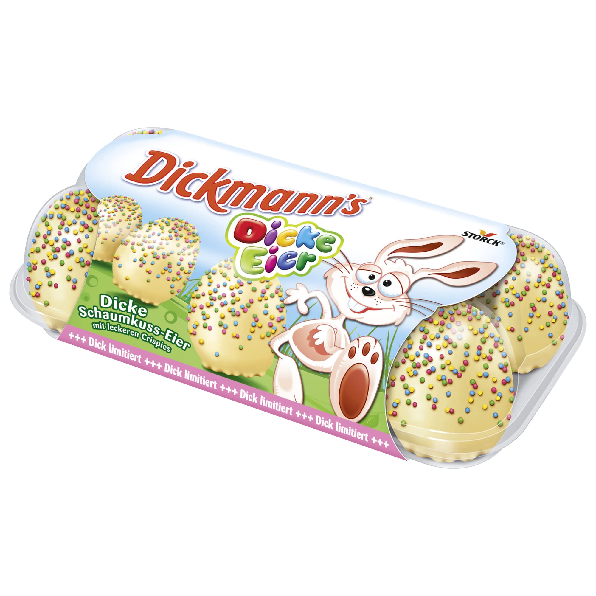 ulnu1i7iil.jpg Лоток пасхальних яєць Dickmanns Dicke Eier 206г 8шт - Зображення 1