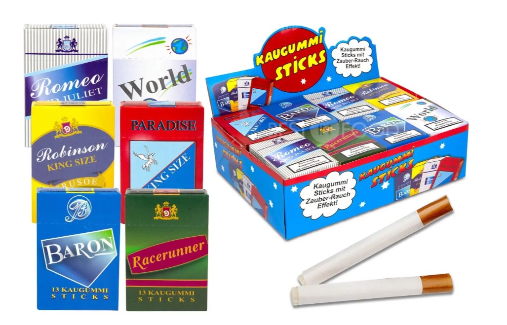 vtkqvlk4q0.jpg Жуйка Kaugummi Sticks у вигляді сигарет 44 г 13 шт - Зображення 1