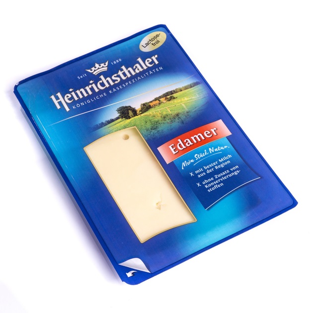 6jnrad0k0d.jpg Сир нарізаний Heinrichsthaler Edamer 40% без лактози 200 г - Зображення 1