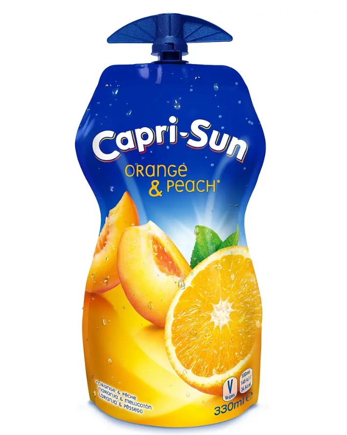8h6fkdp1f4.jpg Сік Capri-Sun Orange&Peach зі смаком апельсину і персика 330 мл - Зображення 1