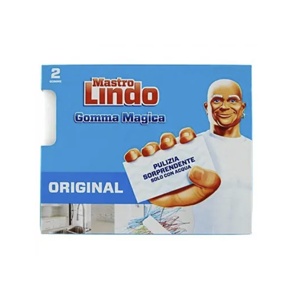 e78dyoe9xy.png Меламінова губка для чищення Mastro Lindo Original 2 шт - Зображення 1