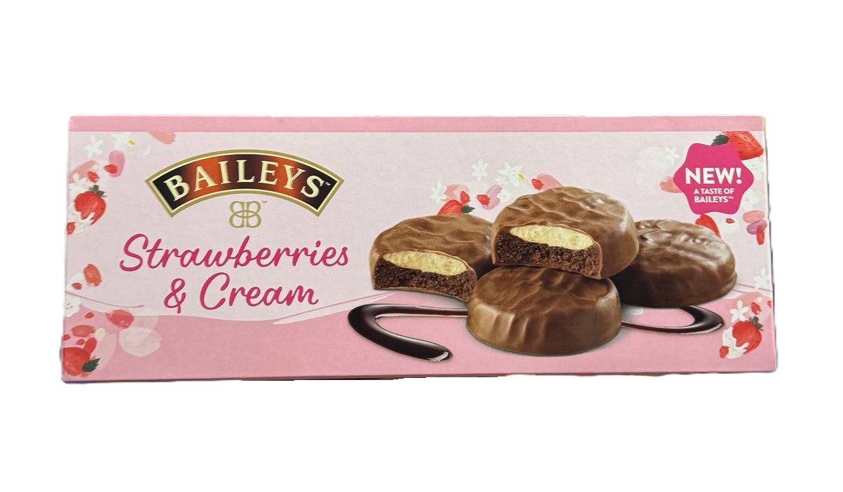 eat7n4hc24.jpg Печиво Baileys Creams Milk Chocolate в молочному шоколаді з полуницею 128 г - Зображення 1