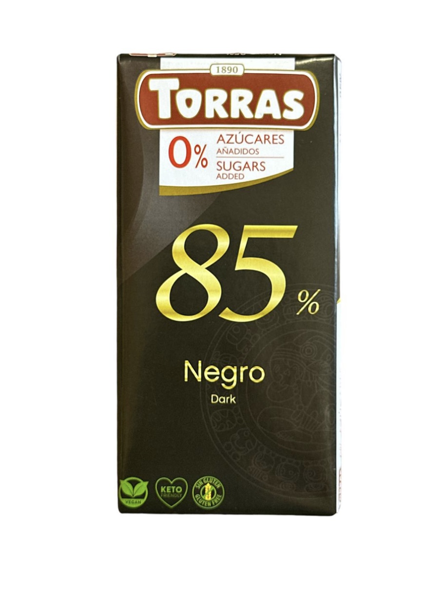 f8uc0tr2cy.jpeg Шоколад Torras чорний 85% какао 75 г без цукру - Зображення 1