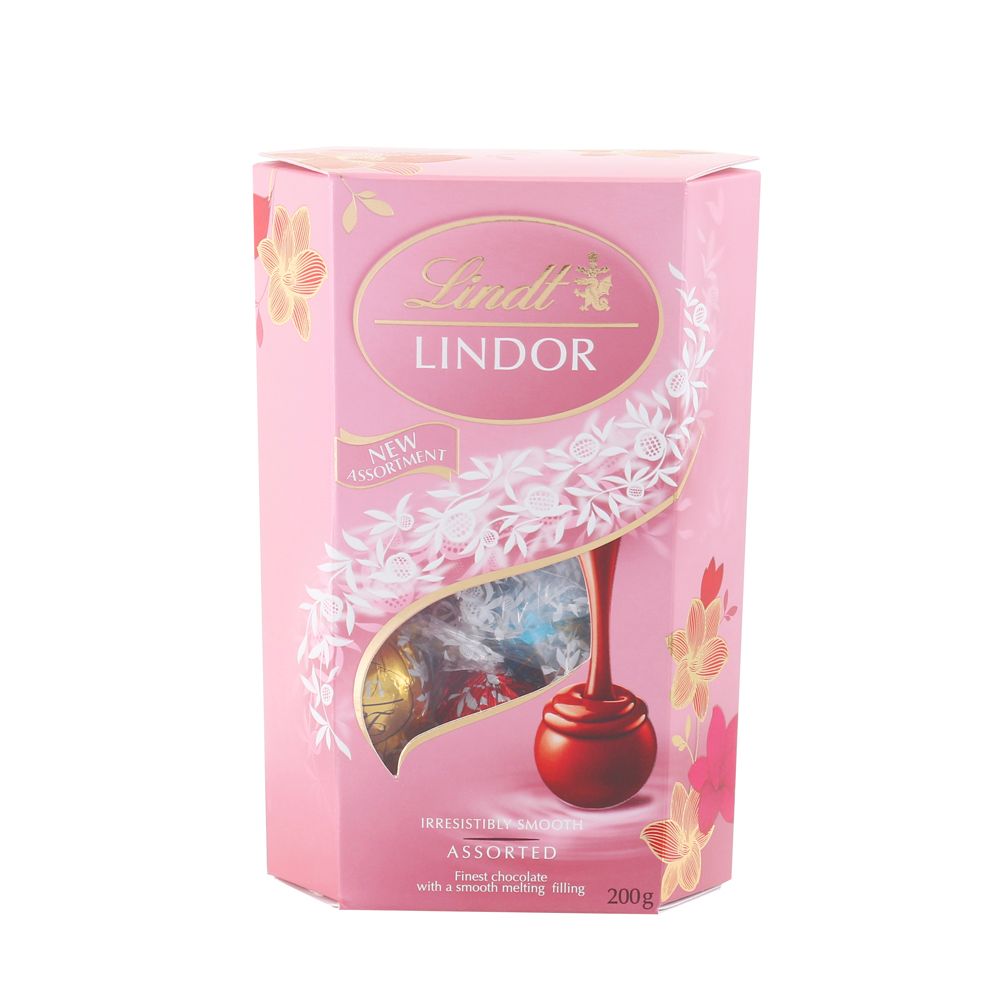 fudhr2hylw.jpg Шоколадні цукерки Lindt Lindor Limited Edition Pink 200 г Лімітована серія рожева уп. - Зображення 1
