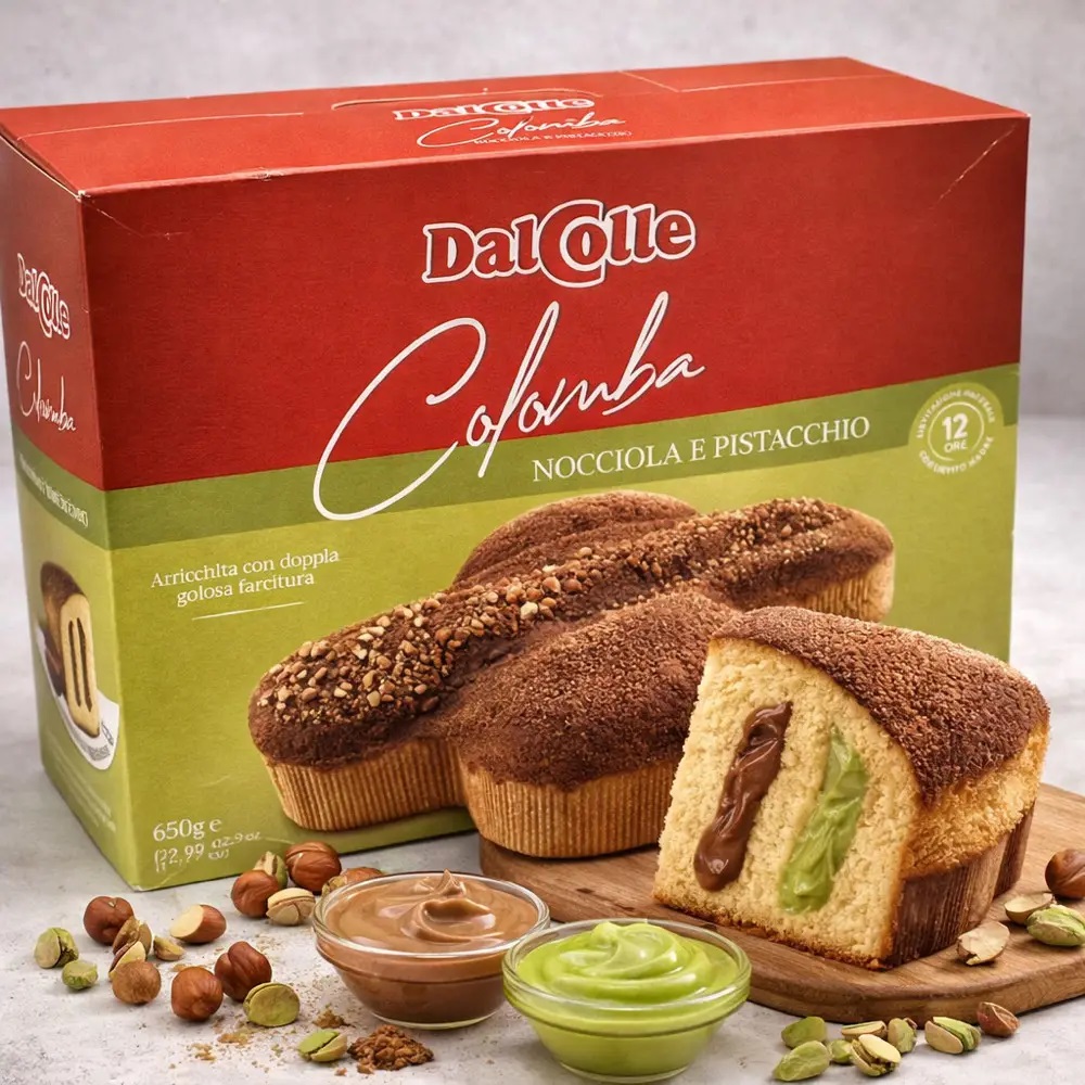 p0ofcx71ek.jpg Панетон DalColle Colomba Nocciola e pistacchio з фісташкою і шоколадом 650г — изображение 1