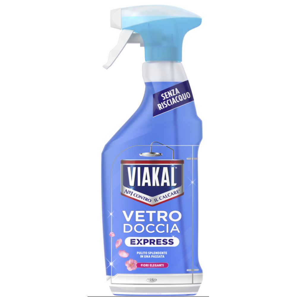 rsal7wnikf.png Засіб для миття скла у душі Viakal Vetro Doccia fiori eleganti аромат квітів 470 мл - Зображення 1
