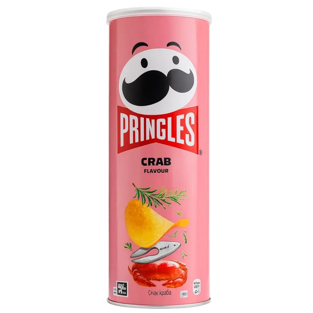 xyzzjmwtgd.jpg Чіпси Pringles Crab Смак краба 165 г - Зображення 1