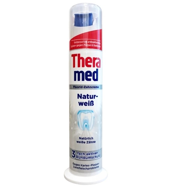 0i2d96s97n.jpg Зубна паста TheraMed Natur-Weib легке відбілювання 100 мл — изображение 1