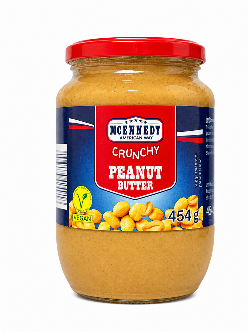 0vuj29aznb.png Арахісова паста Mcennedy Crunchy грубшого помолу 454 г - Зображення 1