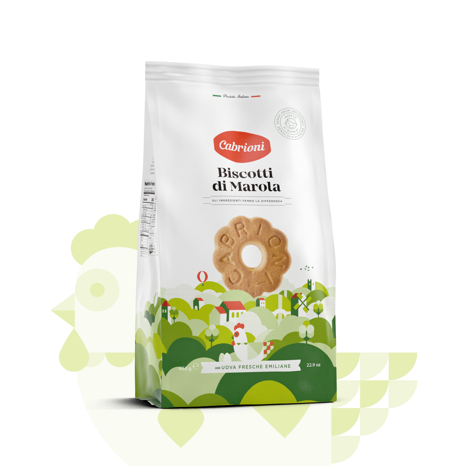 9iveuwc93f.png Печиво Cabrioni Biscotti di Marola класичне вершкове пісочне 650 г - Зображення 1